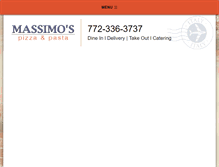 Tablet Screenshot of massimospizzaandpasta.com